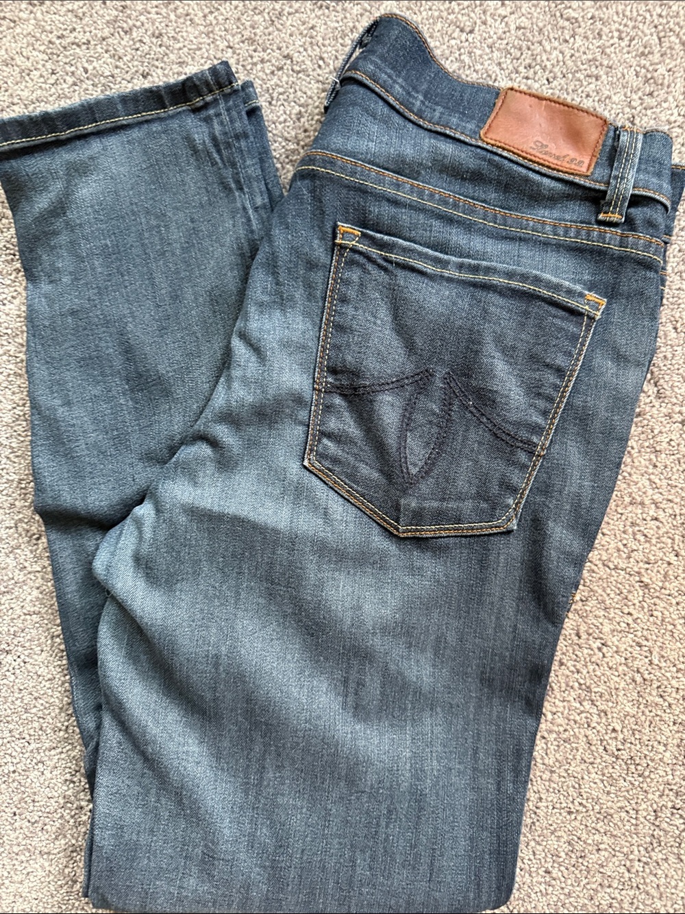 Level 99 Dark Indigo Jeans with Brown Stitching